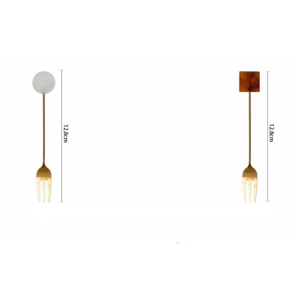 Fruktgaffel Kakegaffel RAV HEXAGONAL SEXAGONAL Amber Hexagonal-Hexagonal