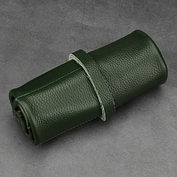 Watch Roll Case Klockbox i äkta läder GRÖN green
