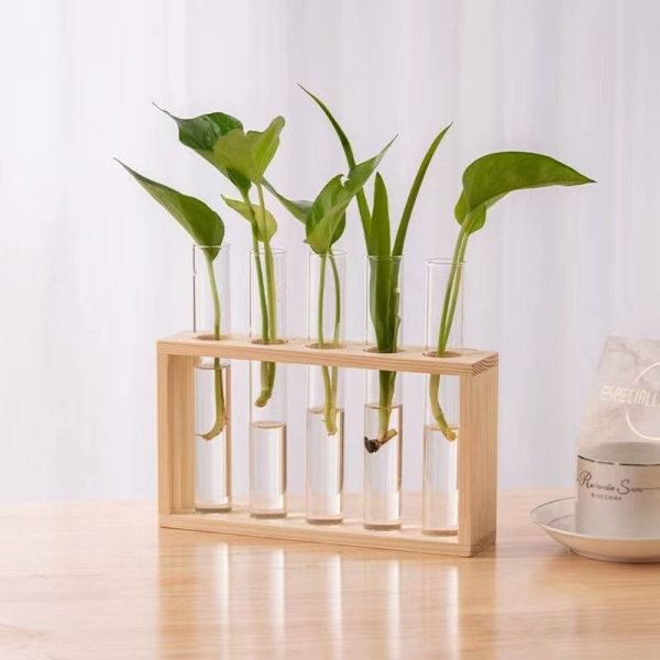 Hydroponic Plants Container Hydroponic Wood Frame KHAKI 3 TUBE khaki 3 tube-3 tube