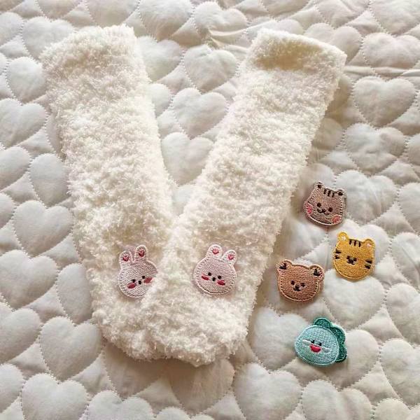 Baby sammetsstrumpor Halkfria bomullsstrumpor RABBIT RABBIT Rabbit