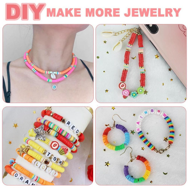 5100 Stk. Armbåndsfremstillingskit DIY Kunsthåndværk Perler Smykker 5100pcs