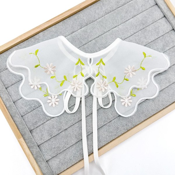 Kvinners blondekrage Dingzhu sjalkrage Front Placket krage