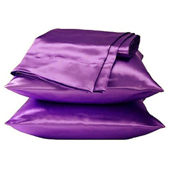 1/2 st Silk Kuddeöverdrag Satin BLÅ 1 st