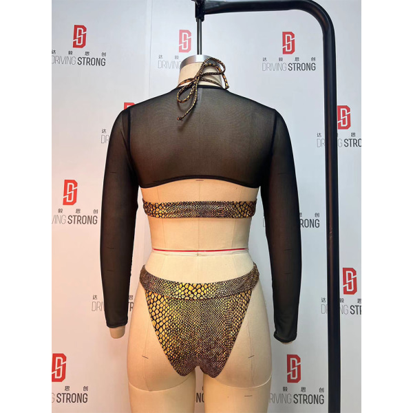 Badkläder Bikini Set BLACK SNAKE TEXTURE S Black Snake Texture S