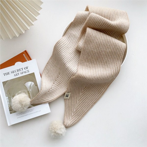 Varm halsslips Cashmere skjerf BEIGE beige