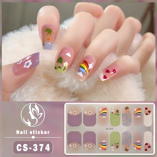 Franske neglemærkater Nail Art Sticker 3 3 3