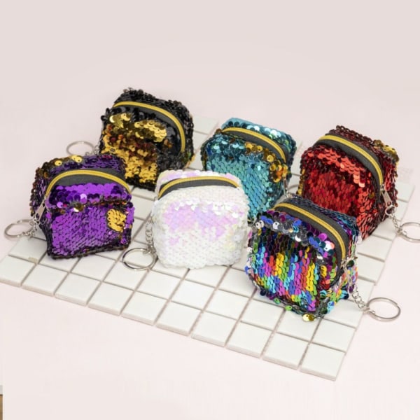 Sequined Coin Lommebok Glidelås Veske MULTICOLOR multicolor