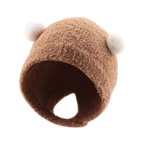 Efterår Vinter Huer Baby Børn Beanie Caps BRUNE Brown