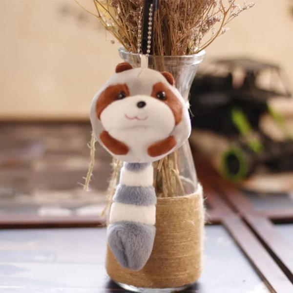Raccoon Keychain Nyckelring GRÅ Gray