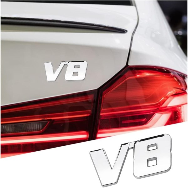 3st 3D Bil Emblem Badge Decal Metal Badge Decal Stickers V8 V8 V8