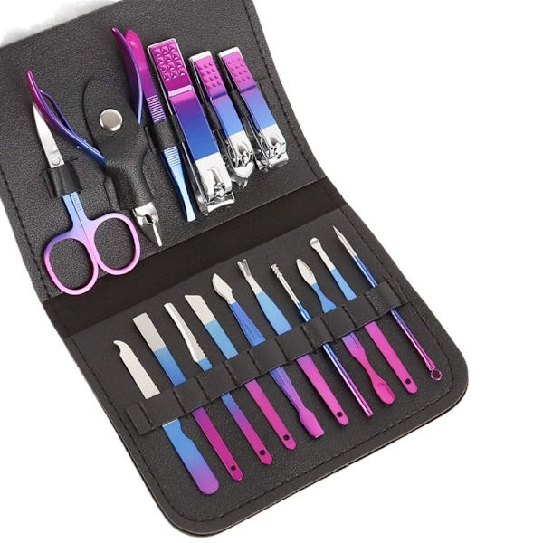 16st/ Set Manikyr Set Nagelklippare Verktyg MULTICOLOR Multicolor