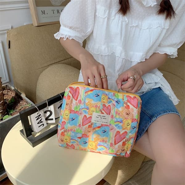 Quiltet Clutch Makeuptaske 2 2 2