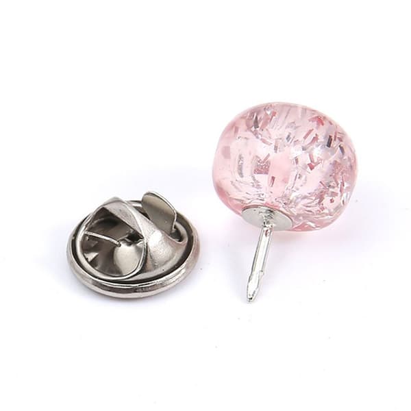 10 stk Sømfri Perle- og Strassknapper Brosjenåler E-12MM