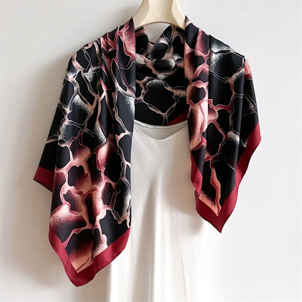 Strandsjal 90x90cm Sidenscarf 4 4 4