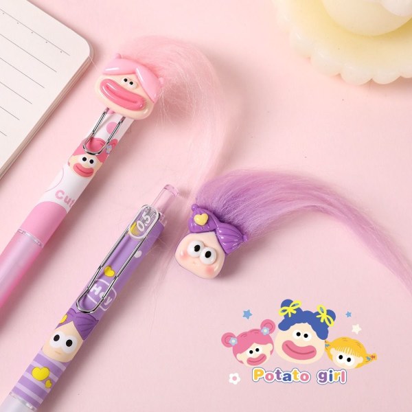 Cartoon Neutral Pen Ugly Baby Fried Hair Neutral Pen 4 4 4