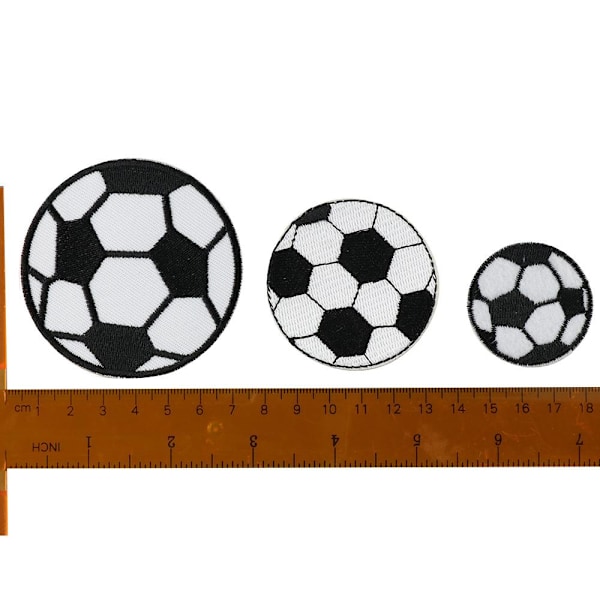 15 stk. Stryge-på-lapper Fodbold Broderet Patches