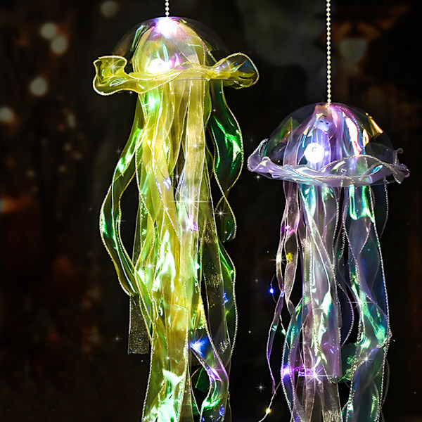 Manetlampe Lykt Blomsterlampe GUL Yellow