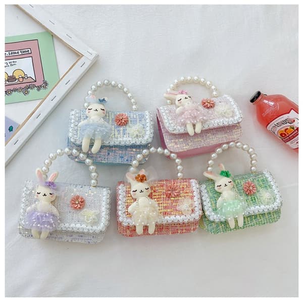 Mini Axelväskor Liten Satchel RÖD KANIN KANIN red rabbit-rabbit