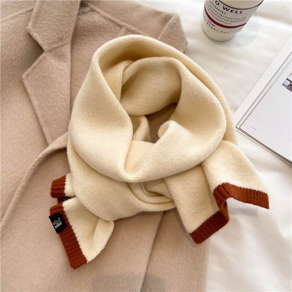 Vinterstickad Scarf Varm Sjal GUL yellow