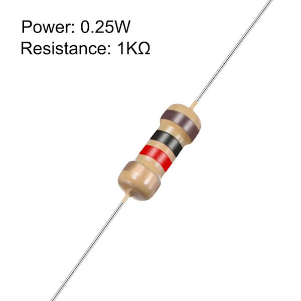 1000 Stk 1K Ohm Modstand 1/4W 5% Tolerance