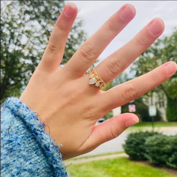 Rapunzel Krone Ringer Prinsesse Ring GULL Gold