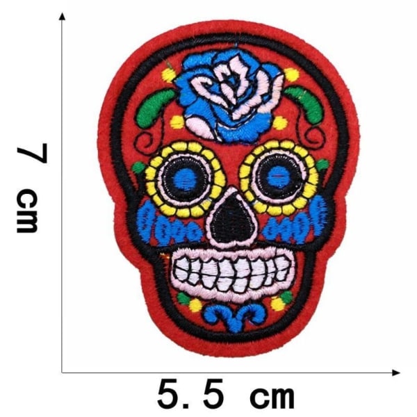 8 kpl Color Skull Patches Skull Clothing Patch PINK pink