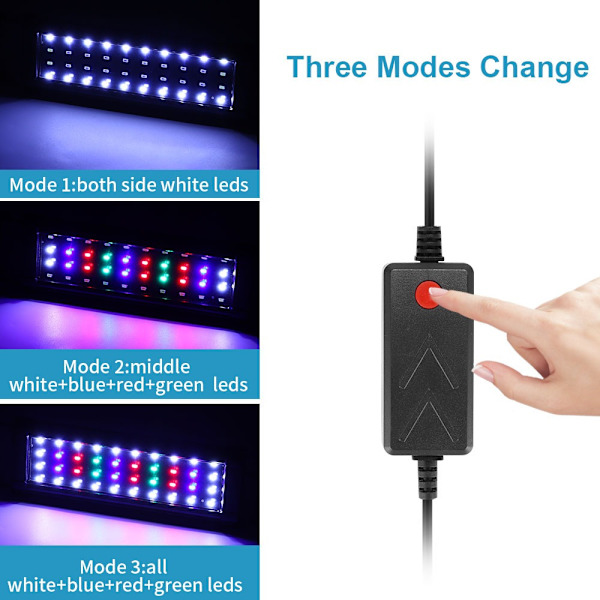 Akvarium LED lys Fisketank LED lys 45-60CM220V EU STIK 220V 45-60CM220V EU Plug