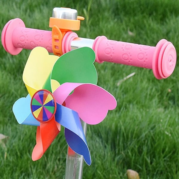 Barn Cykel Väderkvarn Tecknad Färgglad Pinwheel 7 7 7