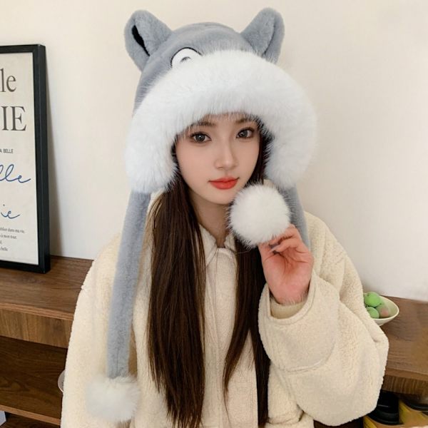 Pehmohattu Fur Beanie Hat HARMAA Grey
