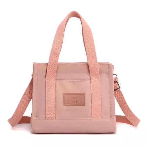 Lærredstaske Skuldertaske til studerende PINK pink