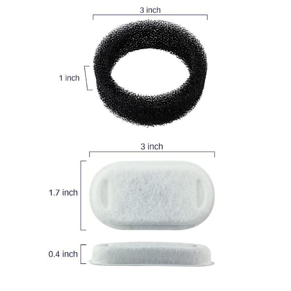 Kjæledyrfontenefilter Kattfontenekarbonfiltre 1 1 1