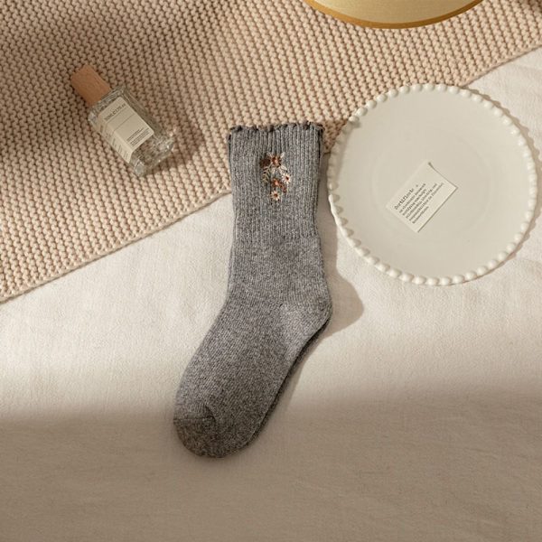 Medium Tube Sokker Bomuldsstrømper LYS GRÅ Light Grey