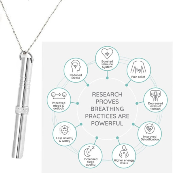 Mindful Breathing Necklace Mindful Anapana Breathing Necklace Rose Gold