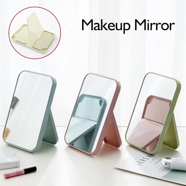 Sammenfoldeligt spejl makeup spejl HVID White