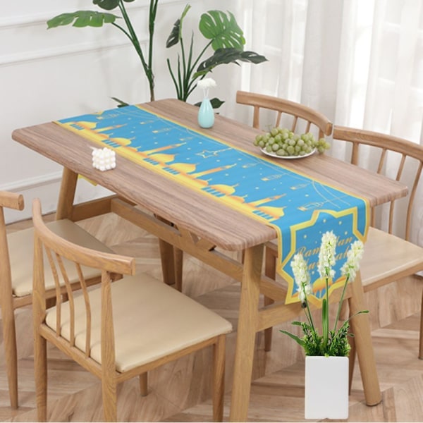 Ramadan Dekoration Bordslöpare Hem Duka BLÅ STIL1 blue style1-style1