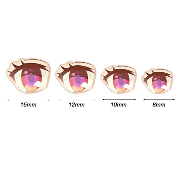 Cartoon Eyes Stickers Anime Figurine Doll 12MM 12MM 12mm