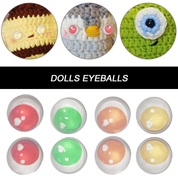 Dockor Eyeballs Glass Dolls Eyes LOVE LEFT3 3 Love Left3