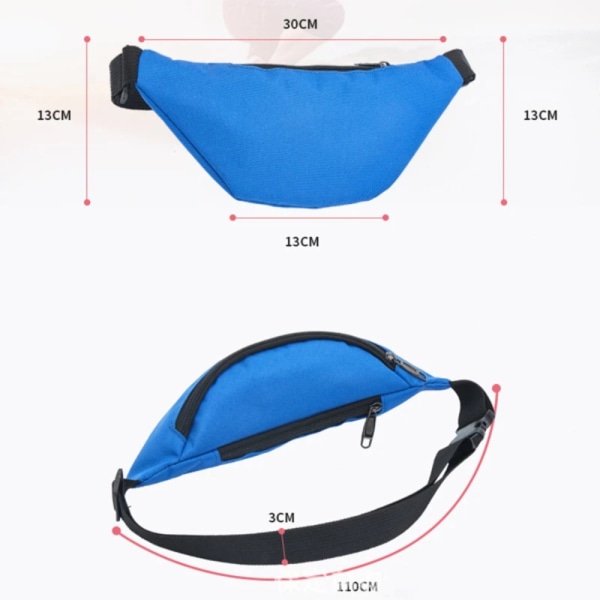 Taljetaske Fanny Pack BLÅ Blue