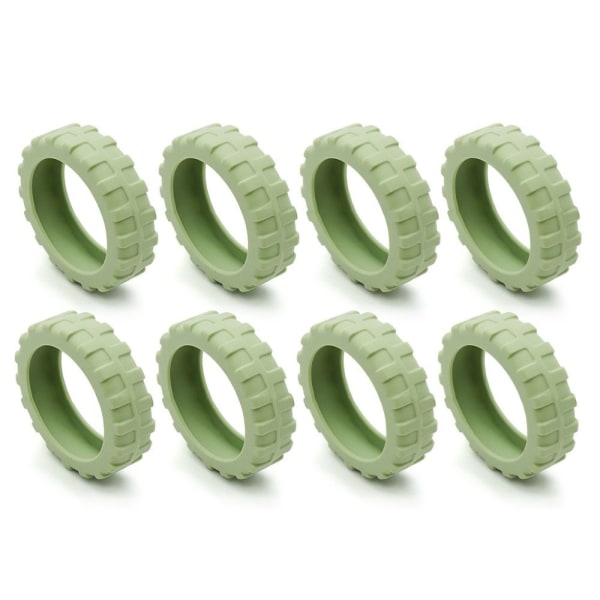 8 kpl / set Matkalaukkujen pyörän kengät Matkalaukun pyörien suoja Green 8Pcs-8Pcs