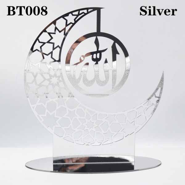 Eid Mubarak Decor Ramadan Ornament SØLV BT008 BT008 silver BT008-BT008