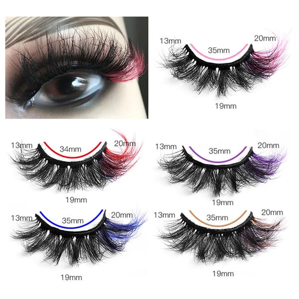 Farvede Vipper Fluffy Mink Vipper CLOVER CLOVER Clover