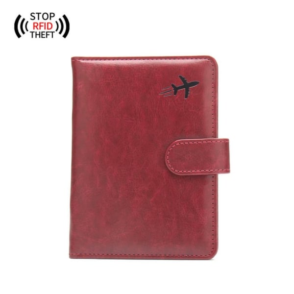 RFID Business Pass Cover Dokument Kreditkort Case WINE RED Wine Red