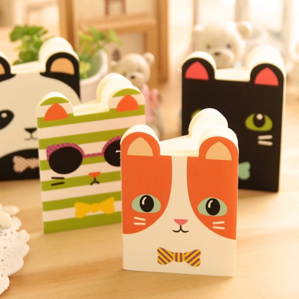 Mini Cute Kawaii Journal Dagbog Notesbog foret papir notesblok Color Random