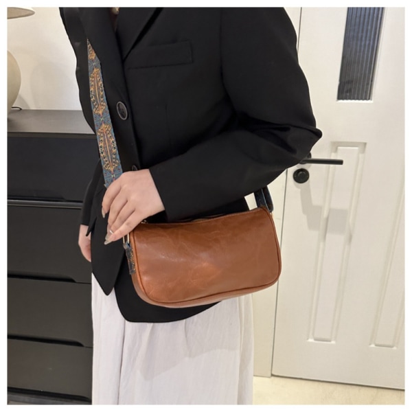 Retro kuddform väska Axelväska BRUN Brown