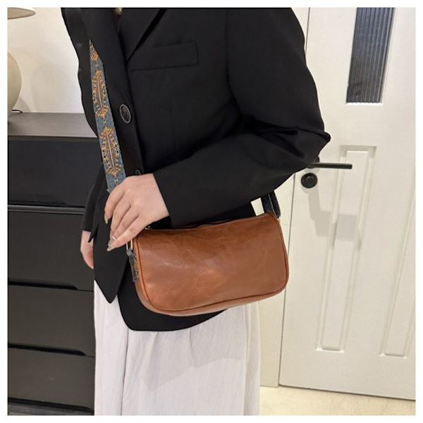 Retro Pute Shape Bag Skulderveske BRUN Brown