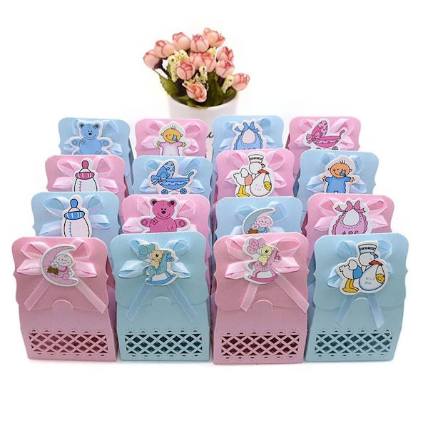 12 stk./lot Candy Box Bryllupsgaveæske E-BLUE E-BLUE E-Blue