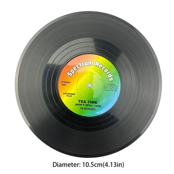 2/4/6 STK Vinylplade Coaster Te Coaster D-4PCS D-4PCS D-4PCS