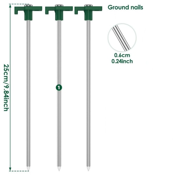Ground Nails Telt Stakes RØD red