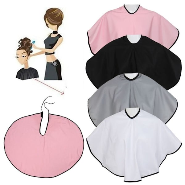 Hair Cutting Cape Färgat hårsjal VIT white