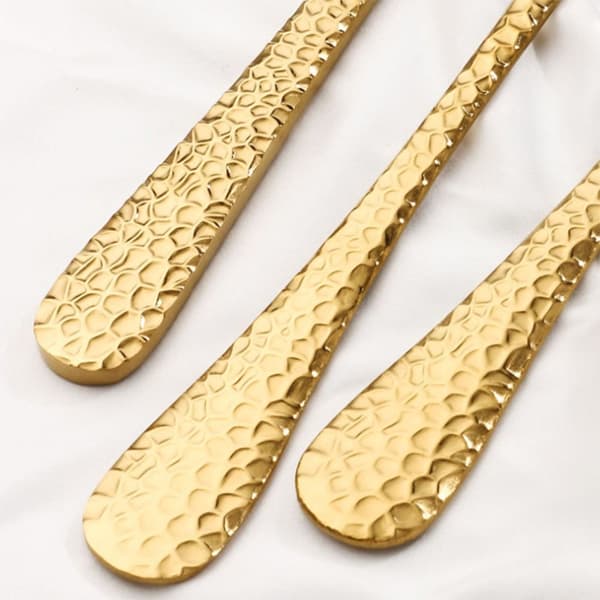 8 st Salladsgafflar Middagsgafflar GULD Gold